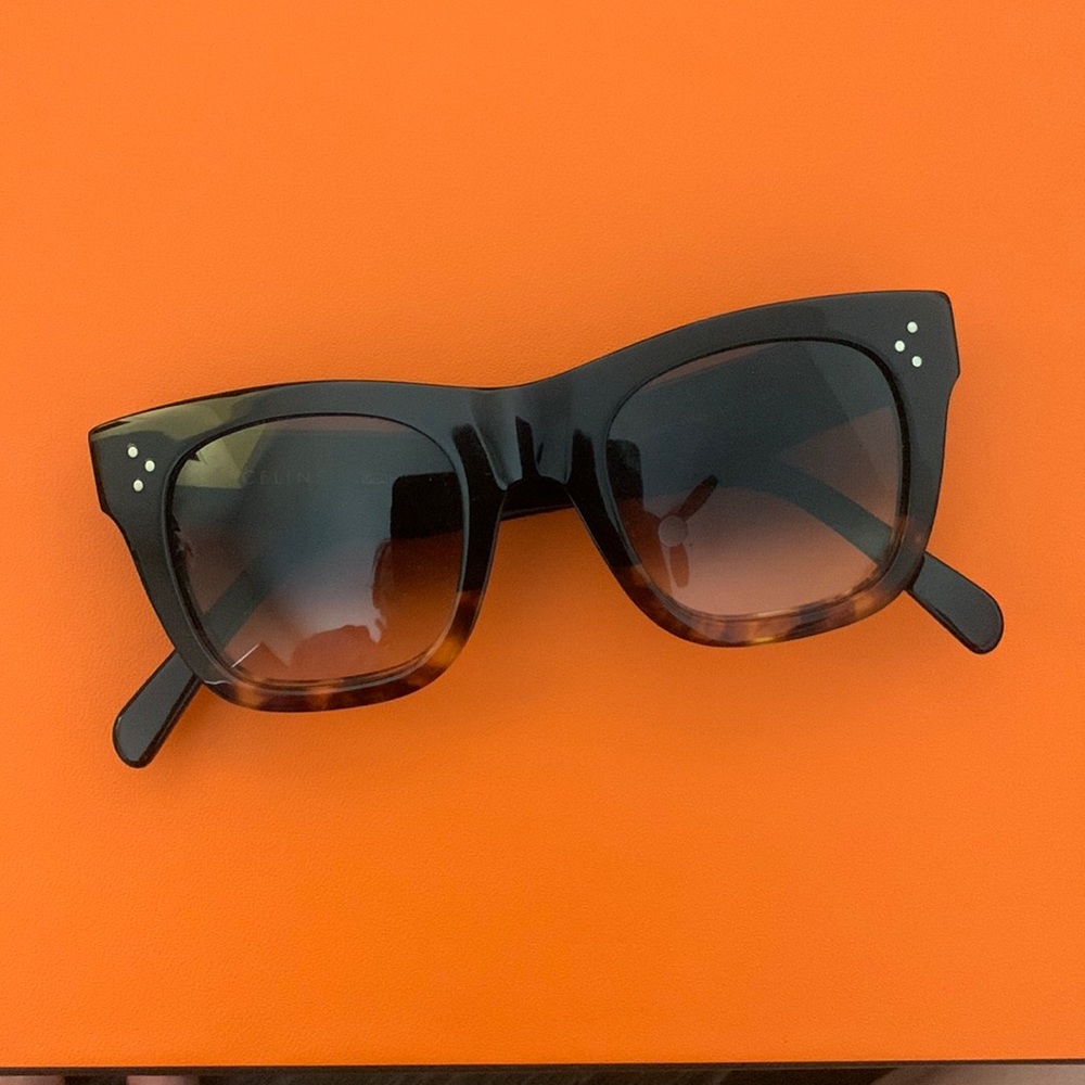 Celine cateye black and tortoise shell sunglasses style 41089/s